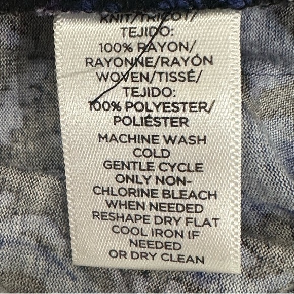 Loft Paisley Floral Blouse Blue Purple Red Ruffle Cutout Shoulder Long Sleeve - Picture 8 of 9